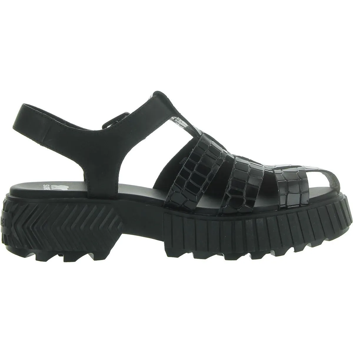 Womens Animal Print Cage Fisherman Sandals