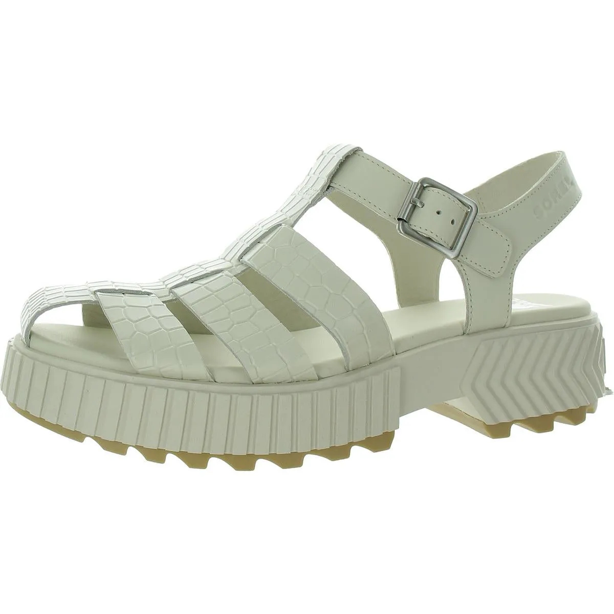Womens Animal Print Cage Fisherman Sandals