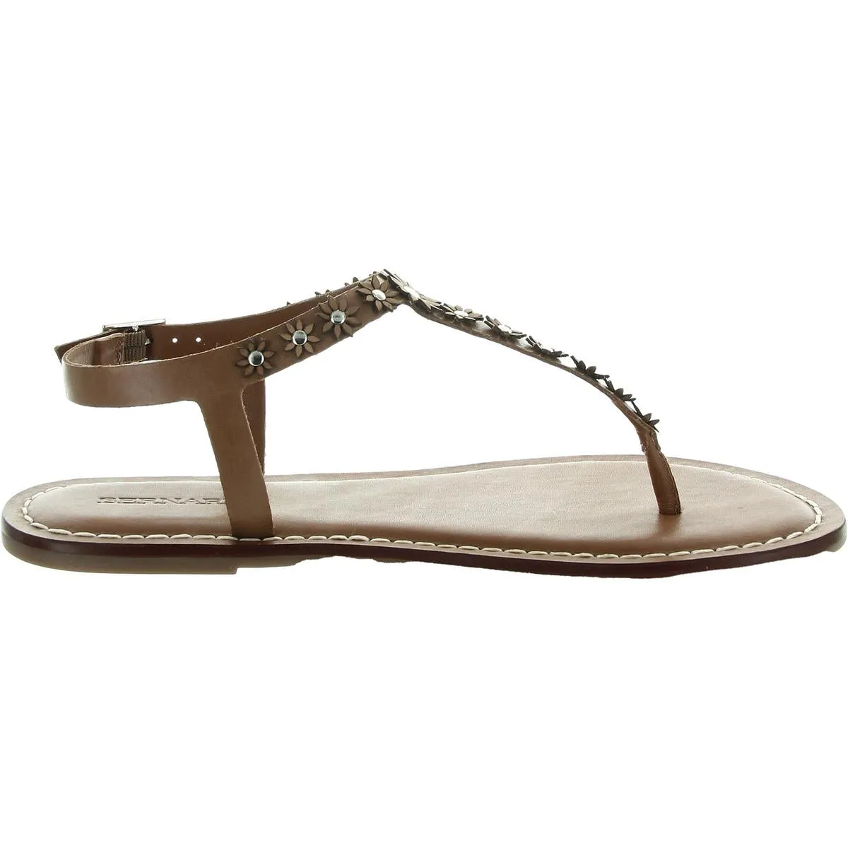 Womens Applique Leather Slingback Sandals