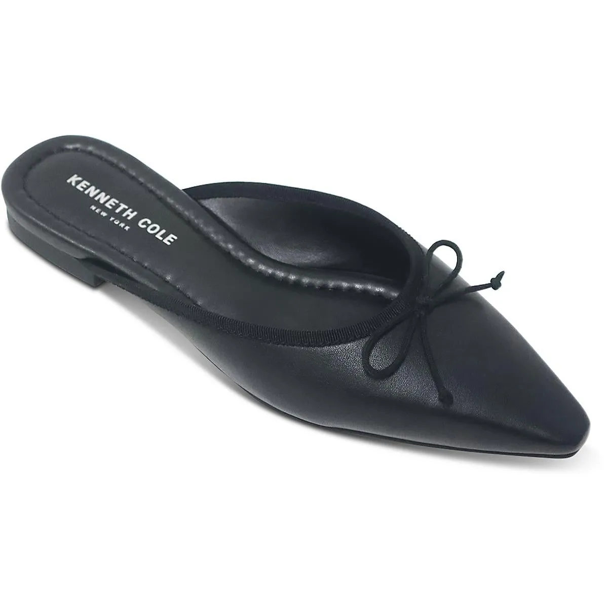 Womens Bow Leather Mules