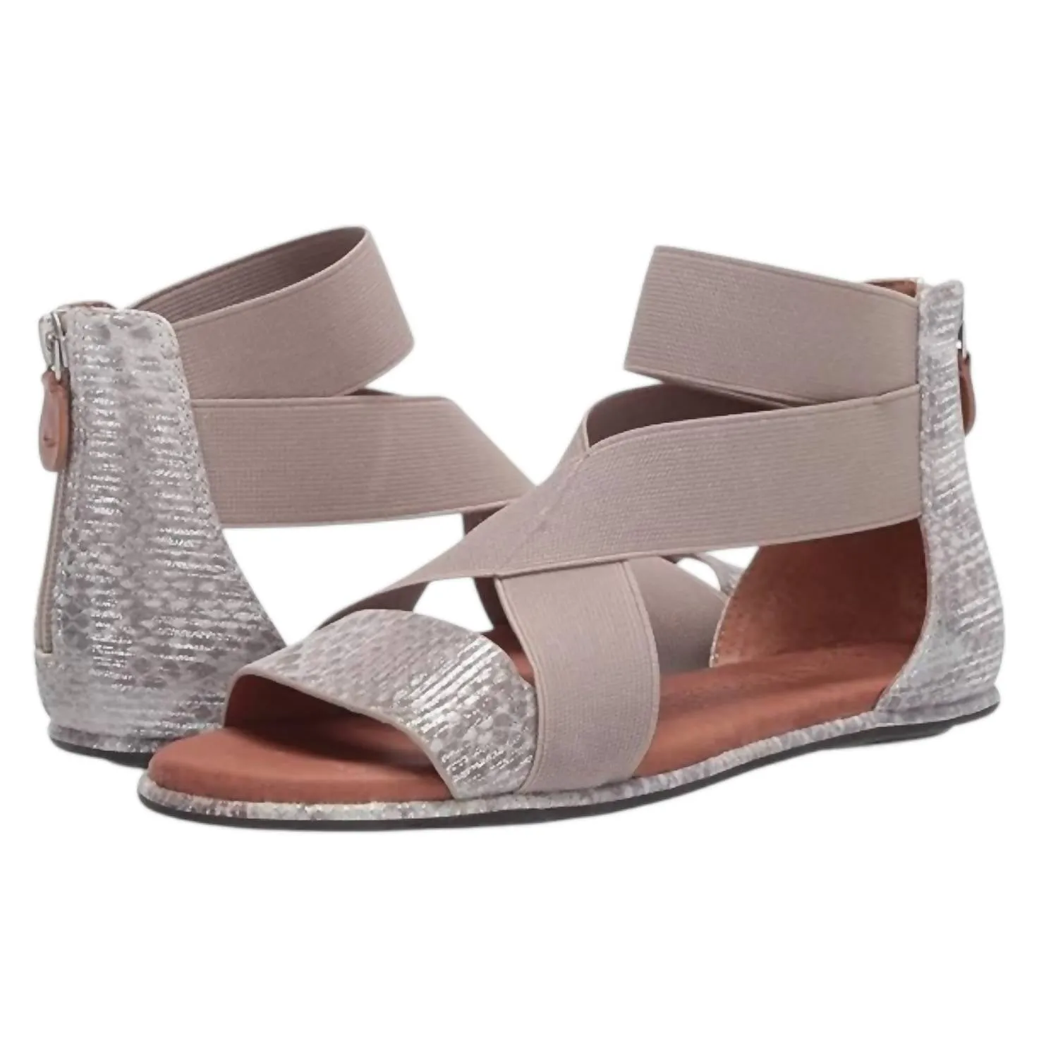 Women's Break Elastic Sandal In Ivory Multi