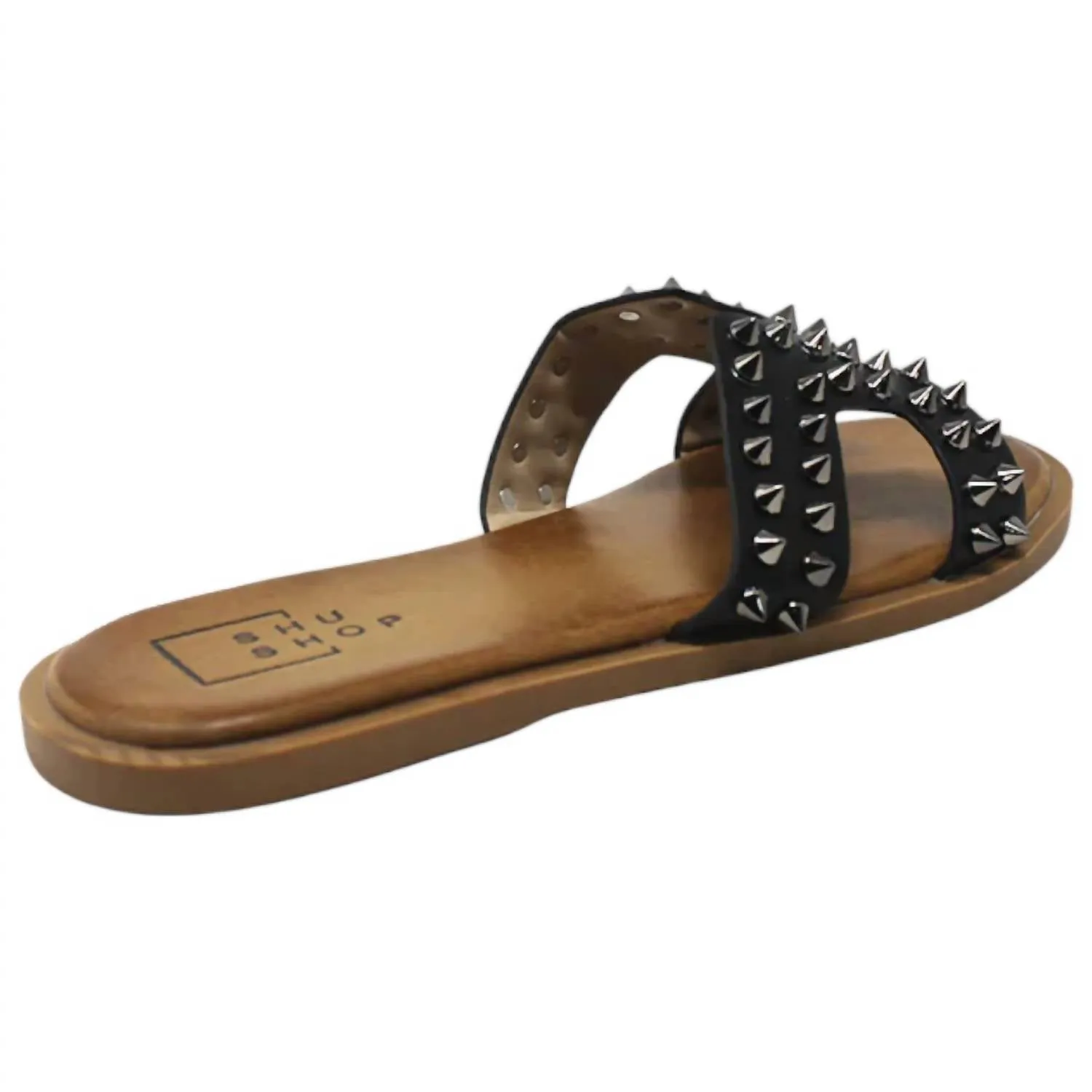 Women's Brie Studded Sandals In Black