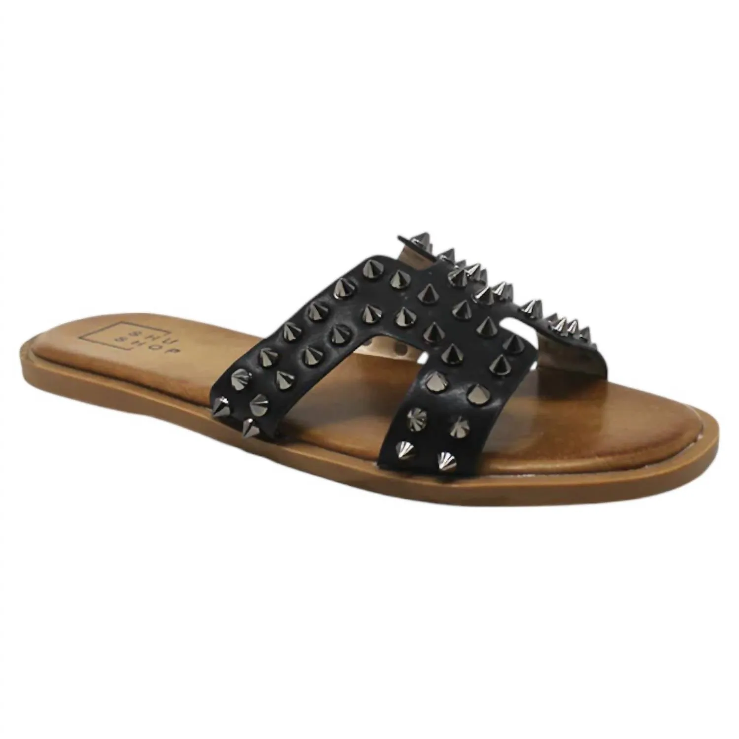 Women's Brie Studded Sandals In Black