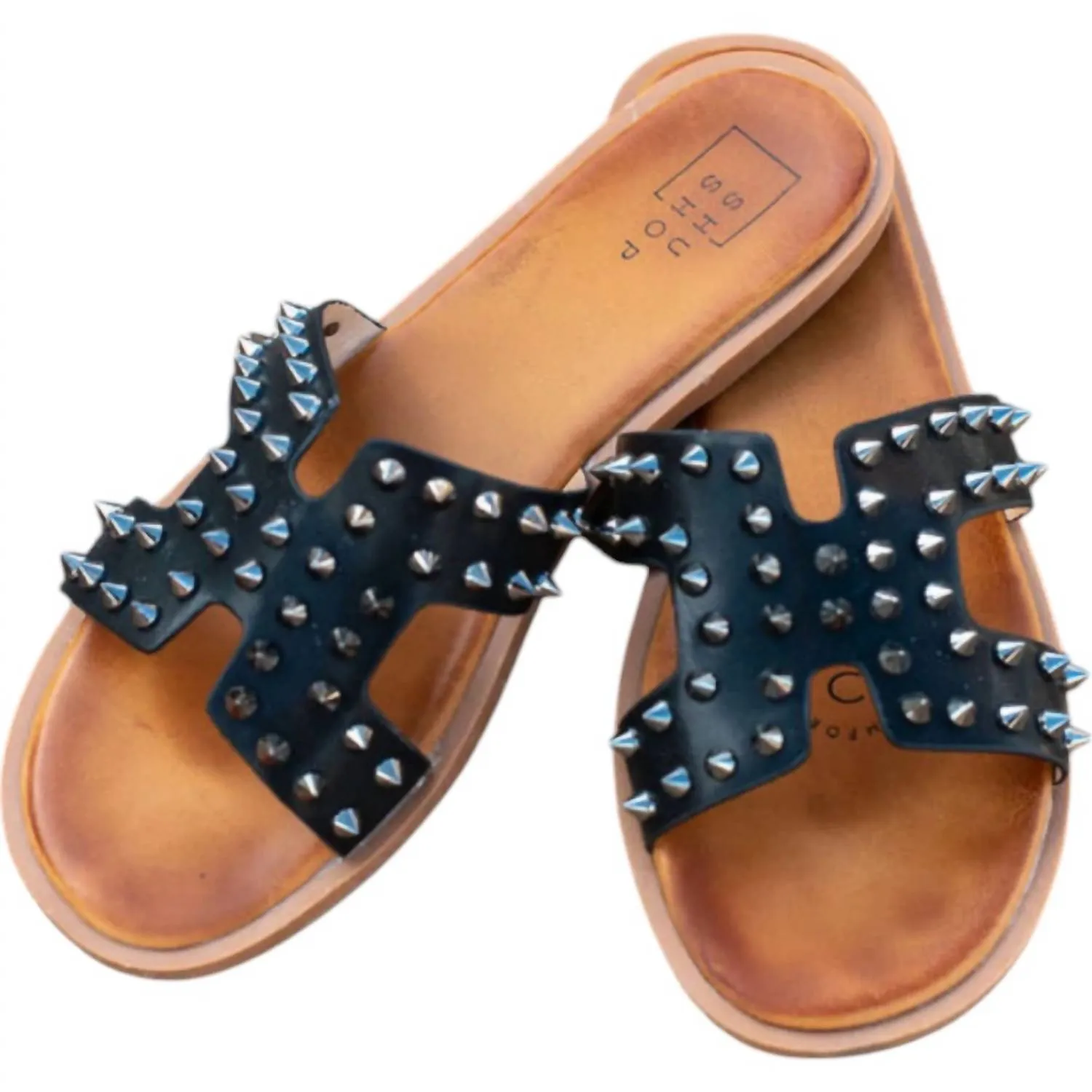 Women's Brie Studded Sandals In Black