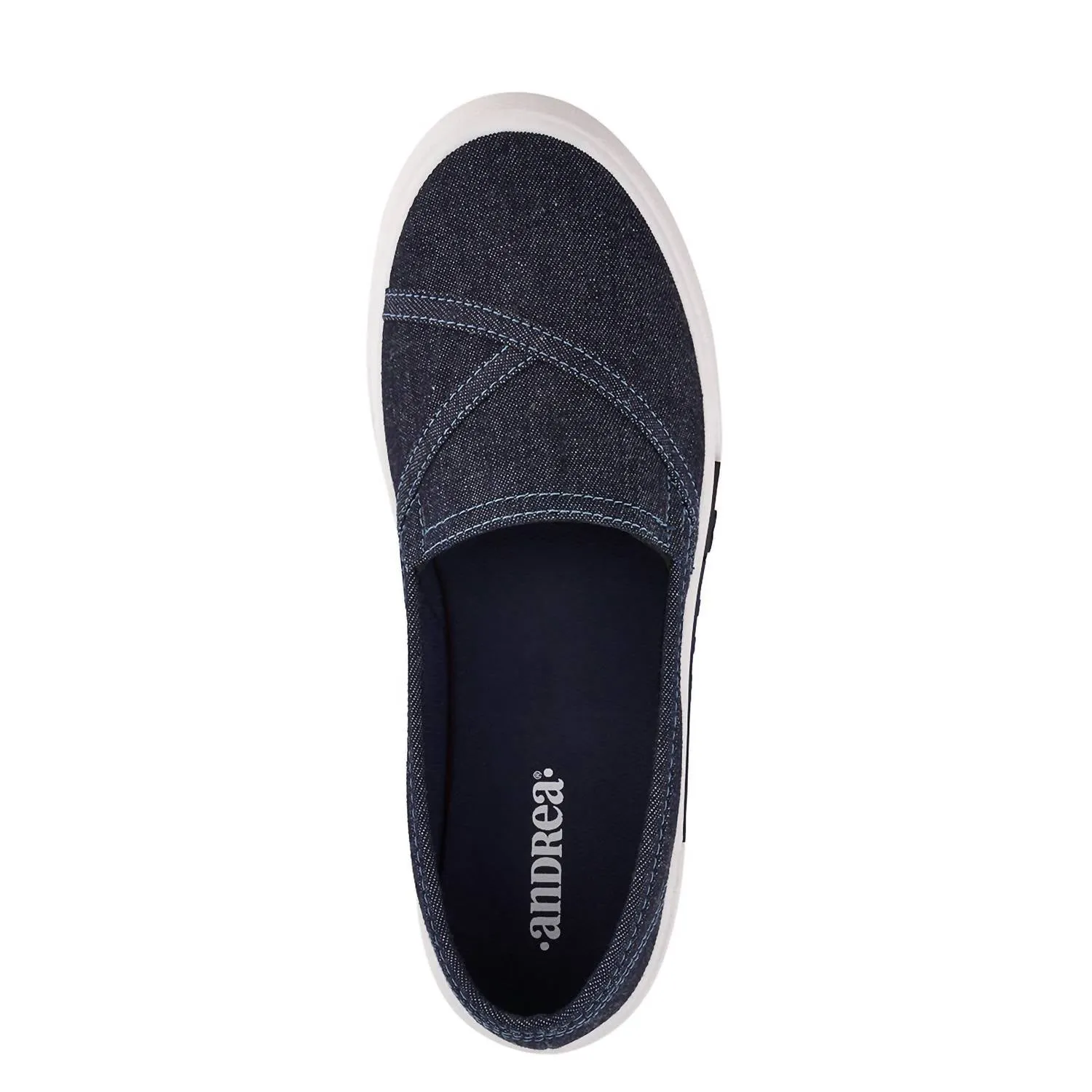 Women's Canvas Flats Hearts In Denim