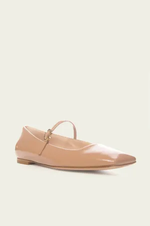 Women's Christina Patent Leather Ballerina Flats In Praline