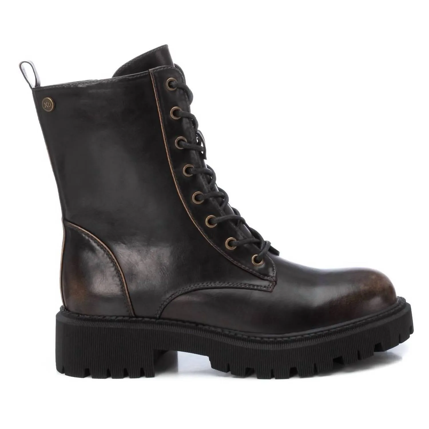 Women's Combat Booties In Brown