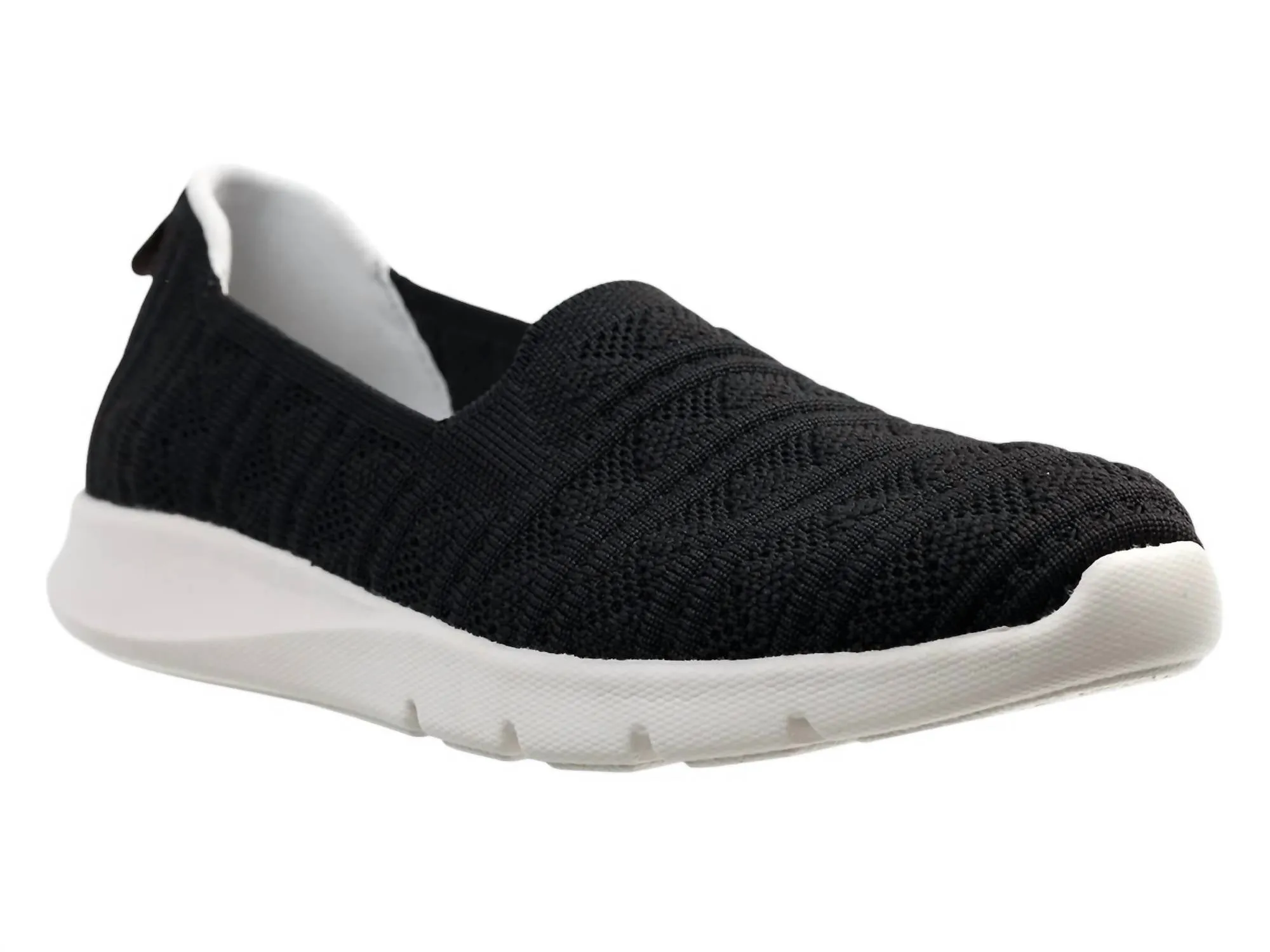 Women's Comfort Stretch Crochet Shoes In Black
