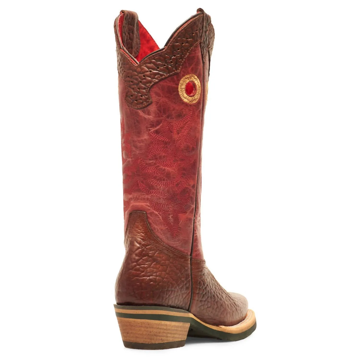 Women's Cowgirl Leather Boots In Brown