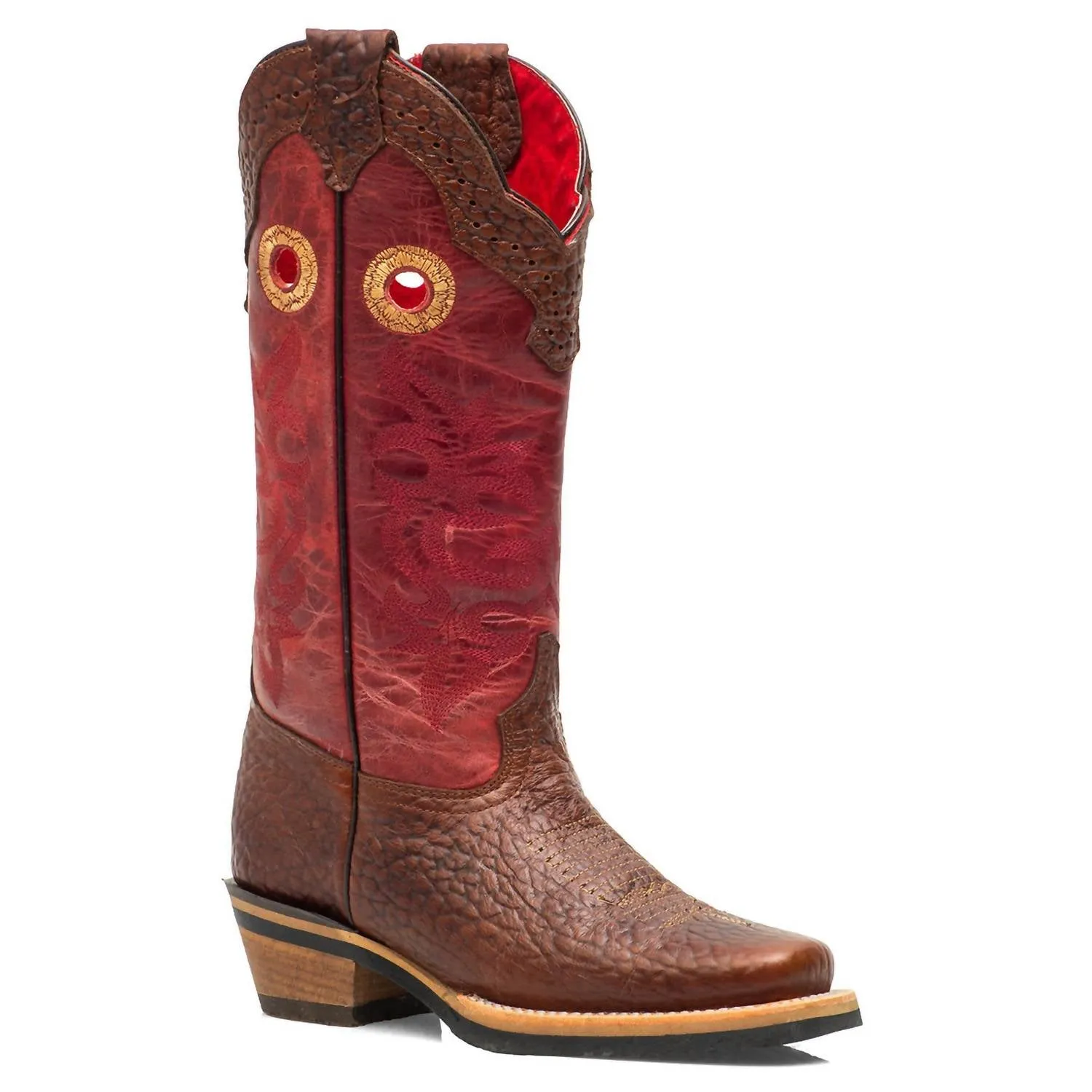Women's Cowgirl Leather Boots In Brown