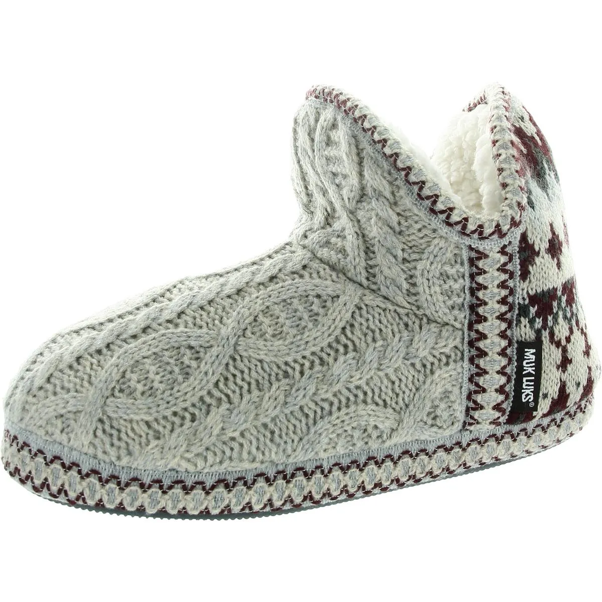 Womens Crochet Polyester Slide Slippers