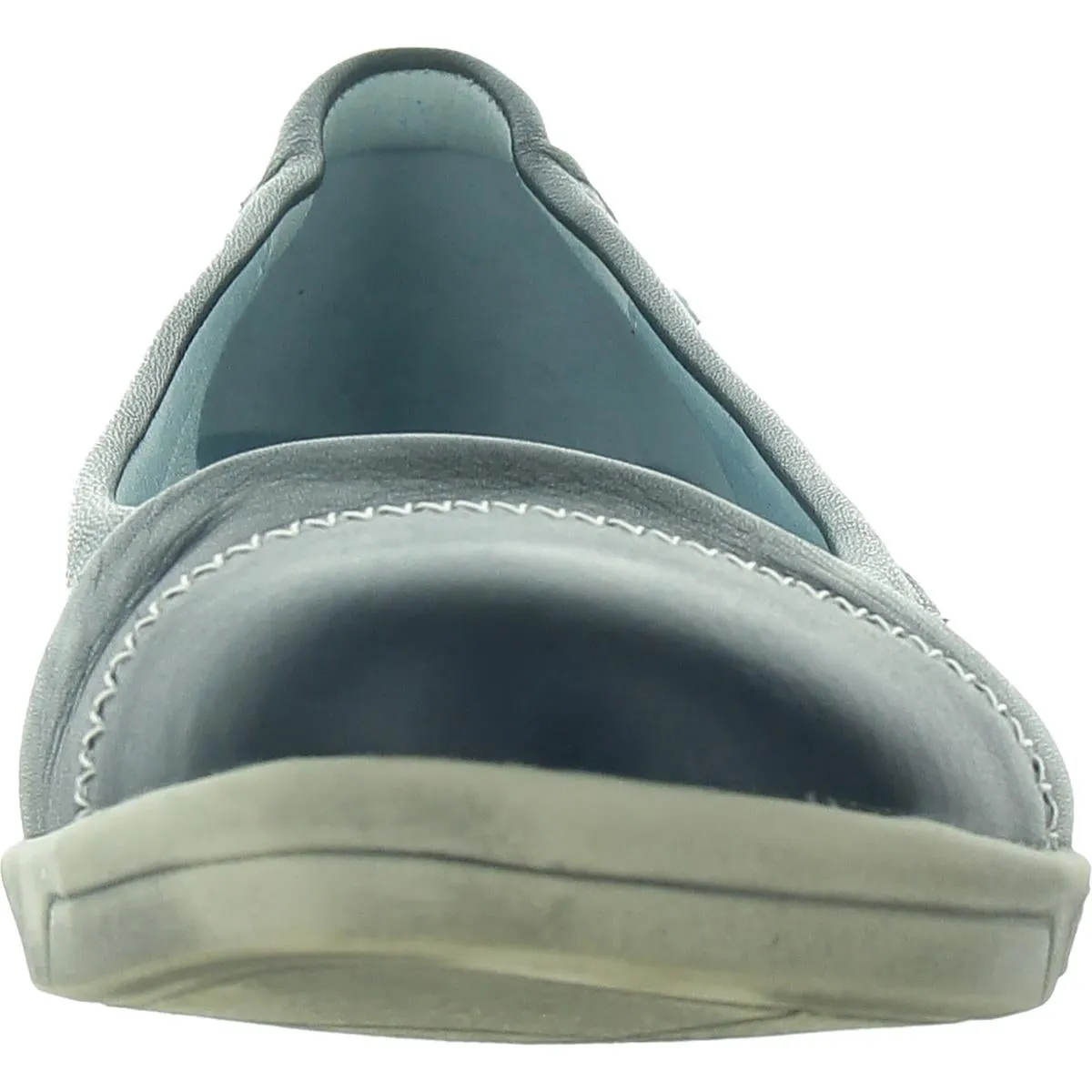 Womens Distressed Leather Ballet Flats