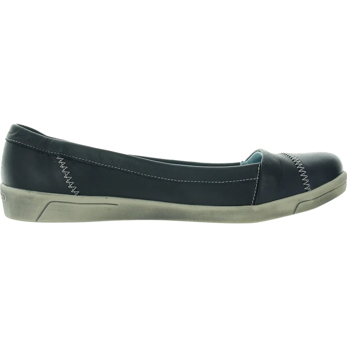 Womens Distressed Leather Ballet Flats