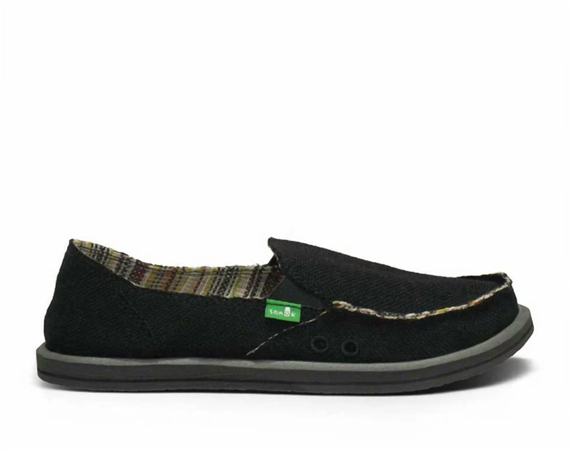 Women's Donna Slip On In Black Hemp
