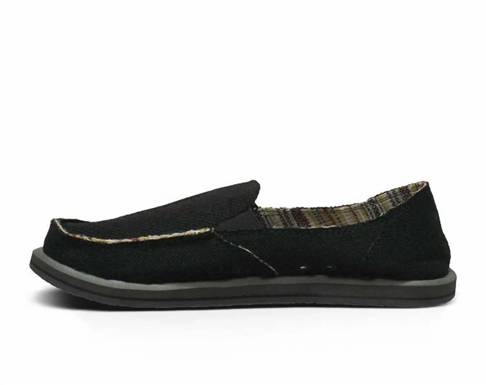 Women's Donna Slip On In Black Hemp