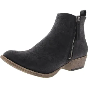 Womens Double Zipper Ankle Boots