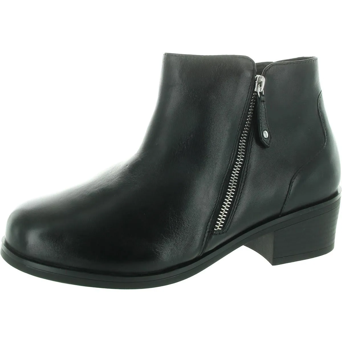 Womens Double Zipper Ankle Boots