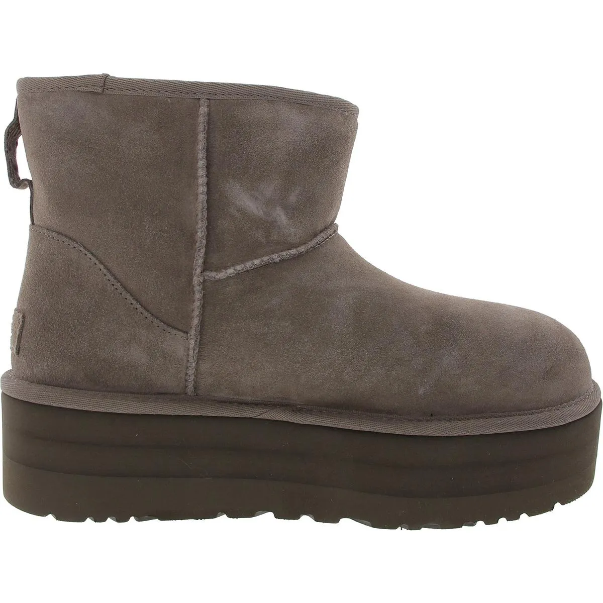Womens Faux Fur Lined Faux Suede Booties