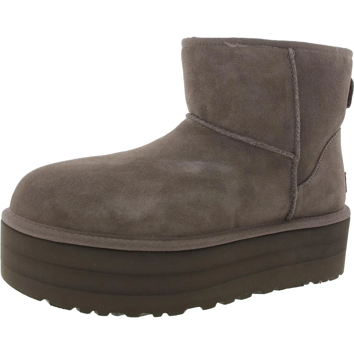 Womens Faux Fur Lined Faux Suede Booties