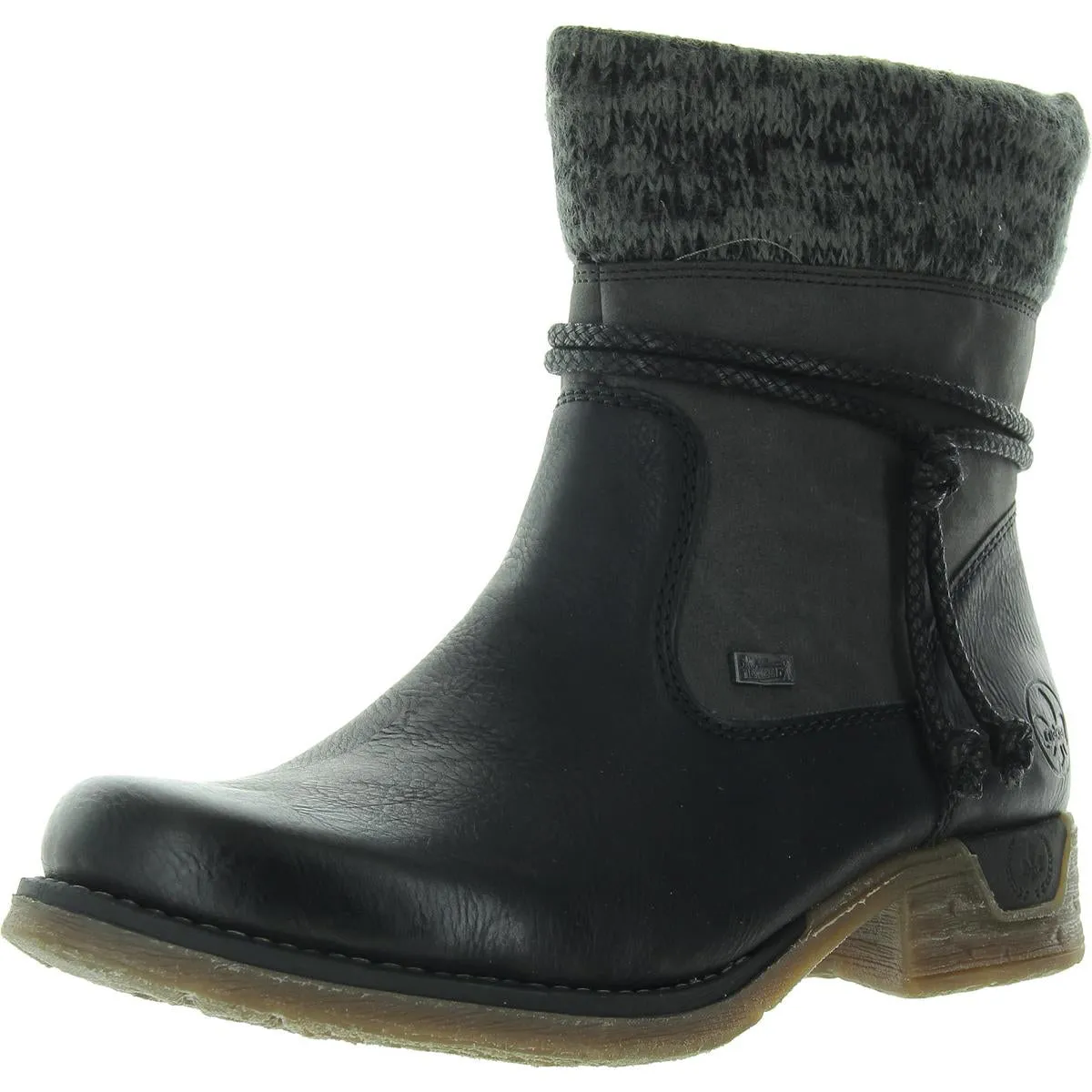 Womens Faux Fur Lined Leather Mid-Calf Boots