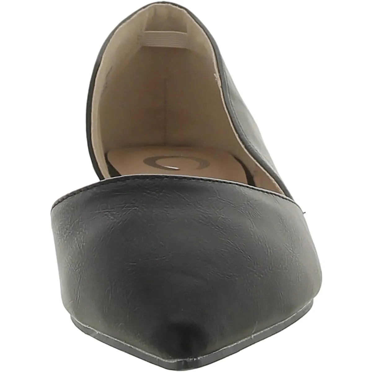 Womens Faux Leather Pointed Toe D'Orsay