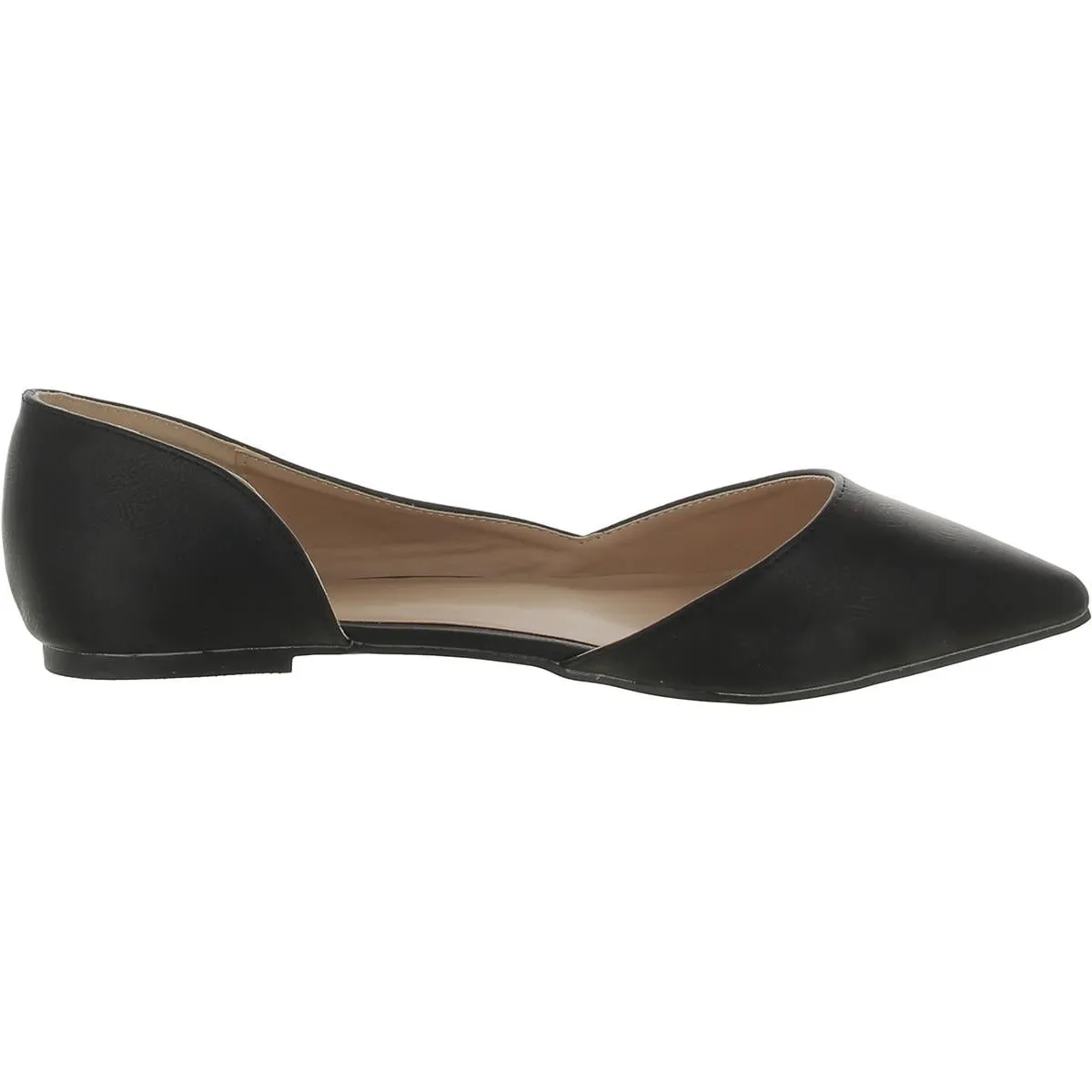 Womens Faux Leather Pointed Toe D'Orsay