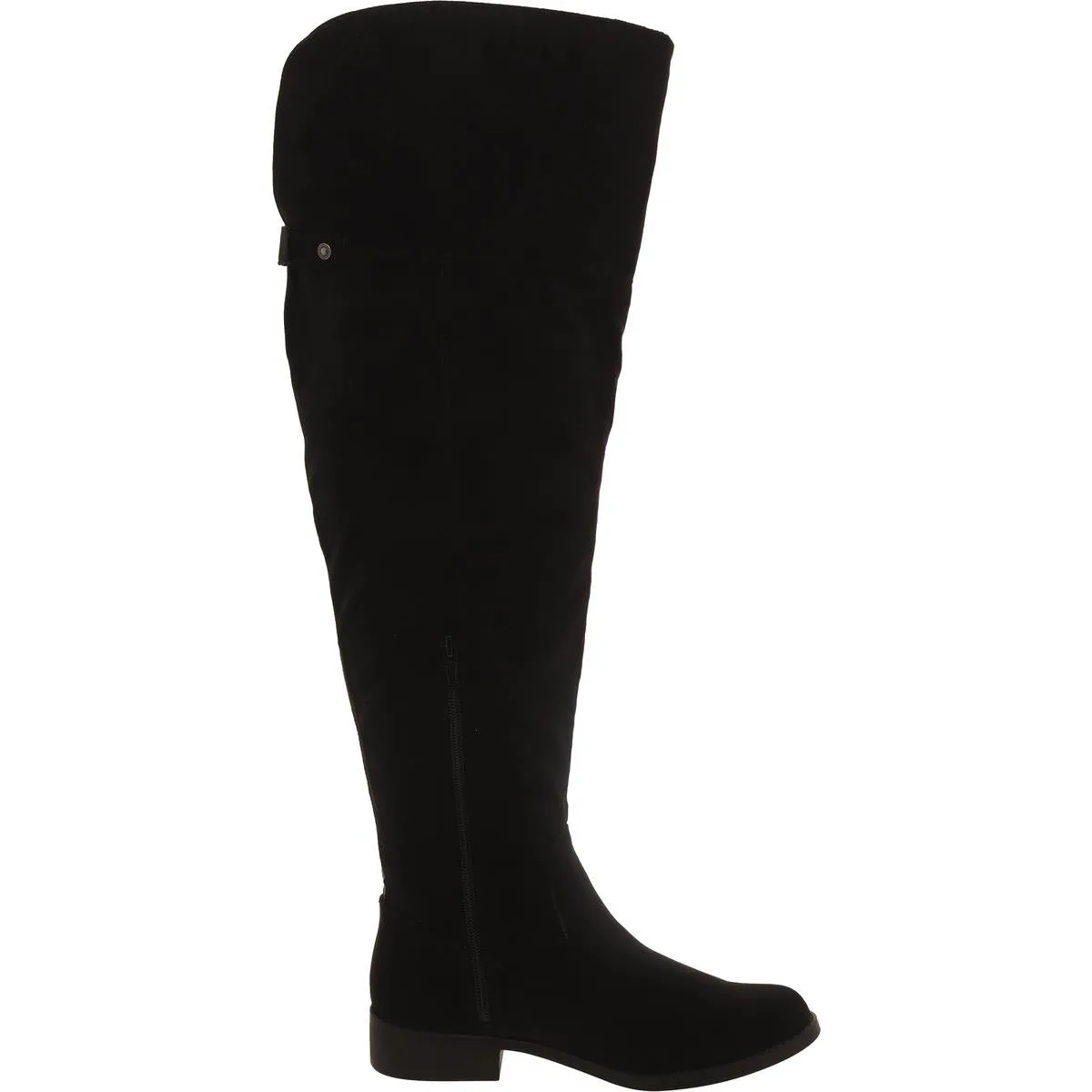 Womens Faux Suede Almond toe Thigh-High Boots