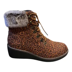 Women's Fierce Stride Boots In Brown Leopard