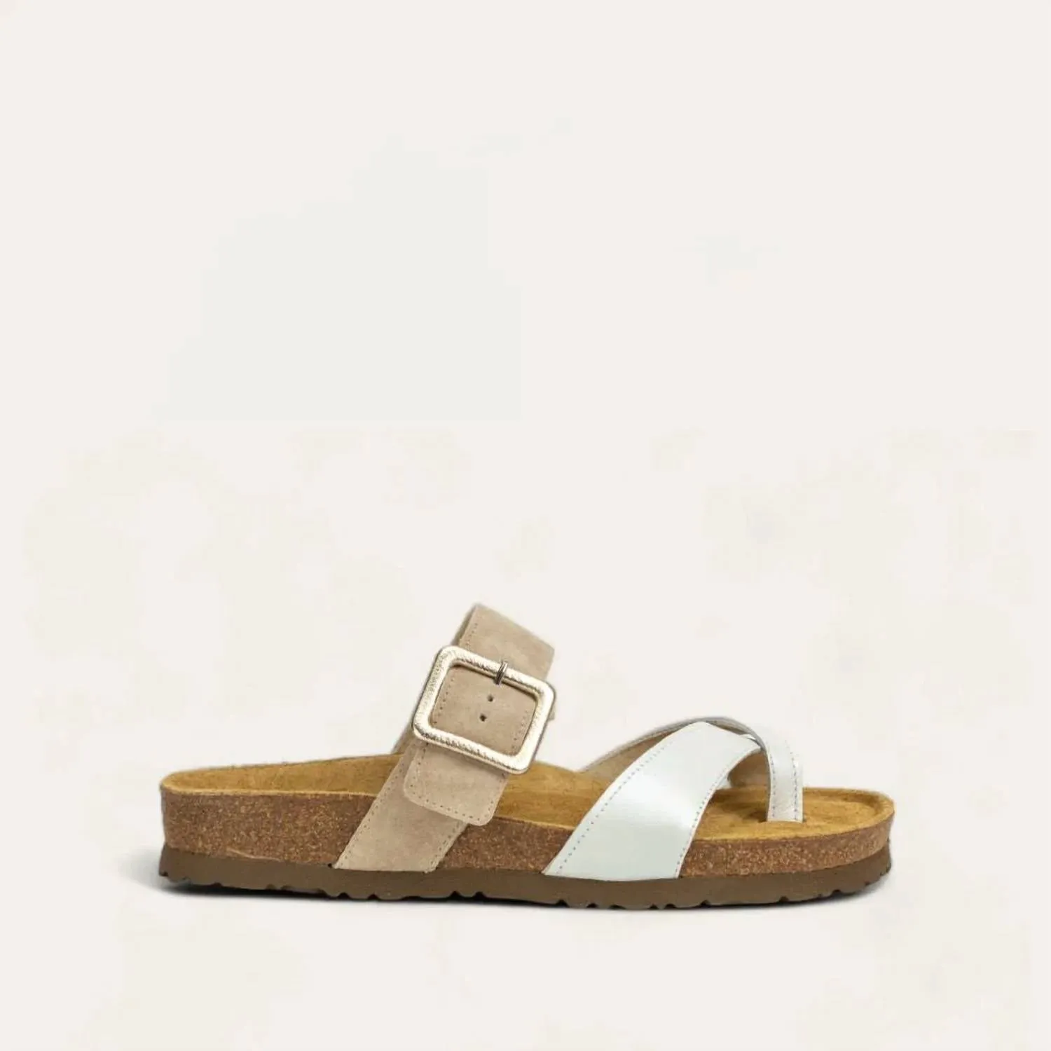 Women's Fresno Sandals In White Pearl/sand Stone
