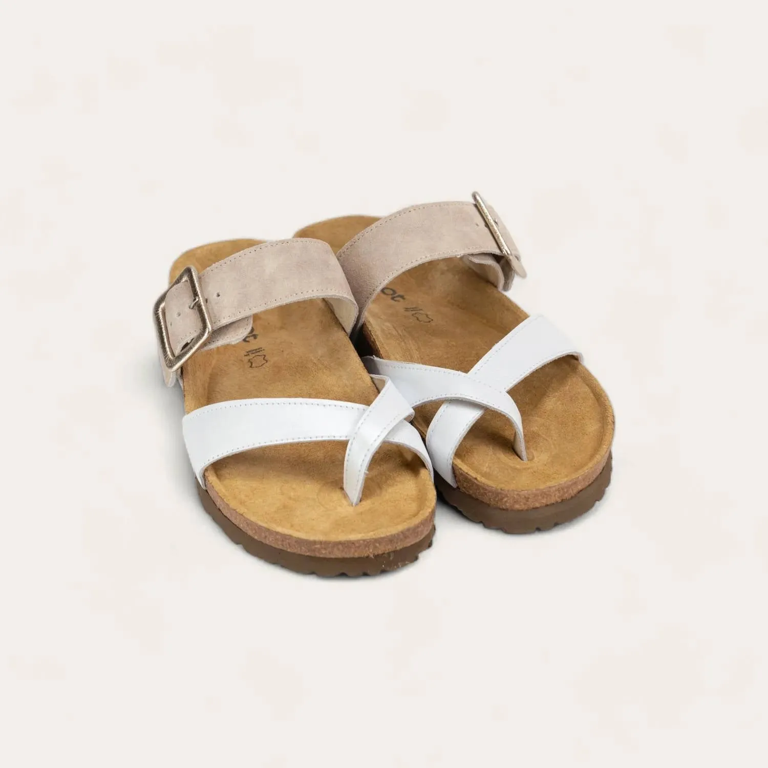 Women's Fresno Sandals In White Pearl/sand Stone