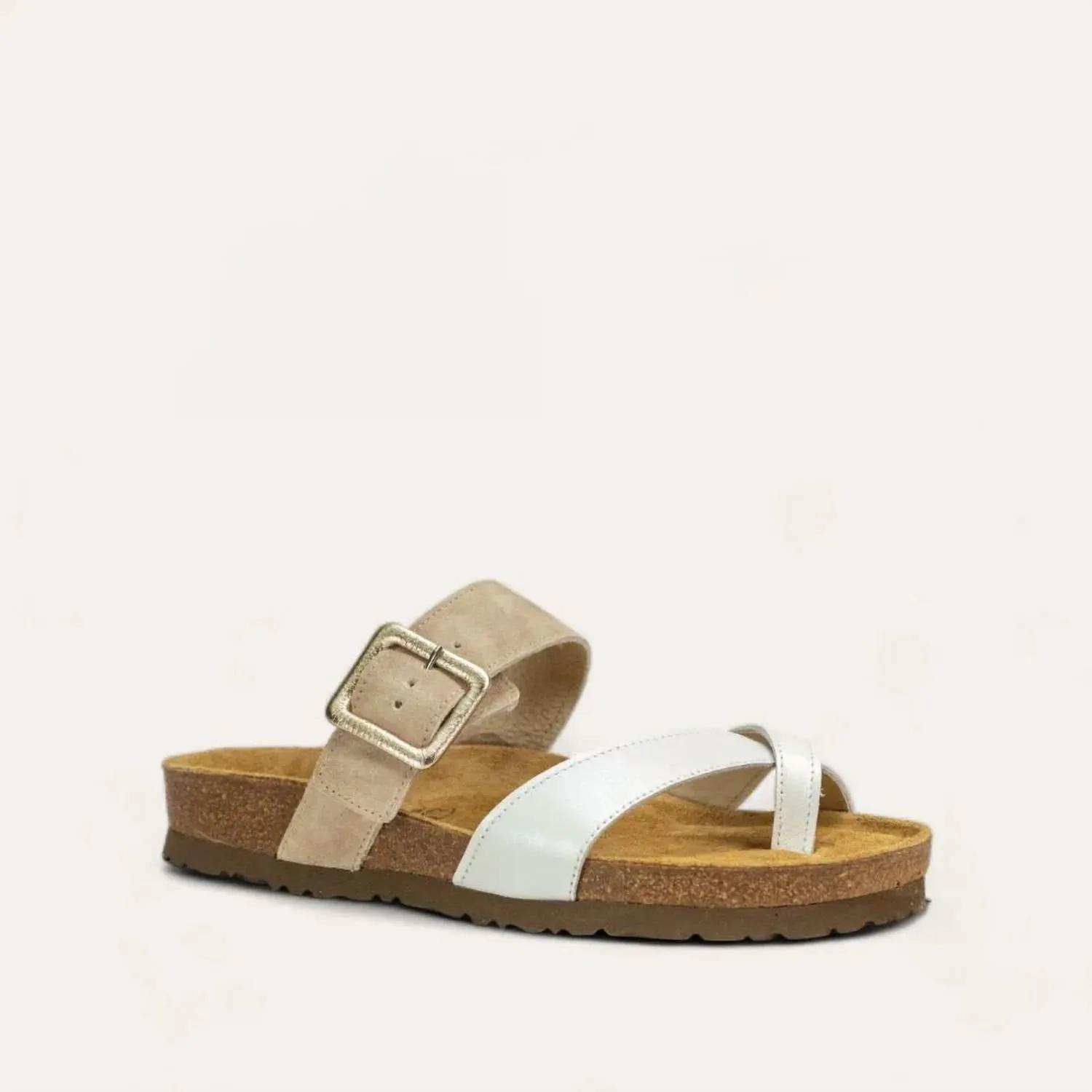 Women's Fresno Sandals In White Pearl/sand Stone
