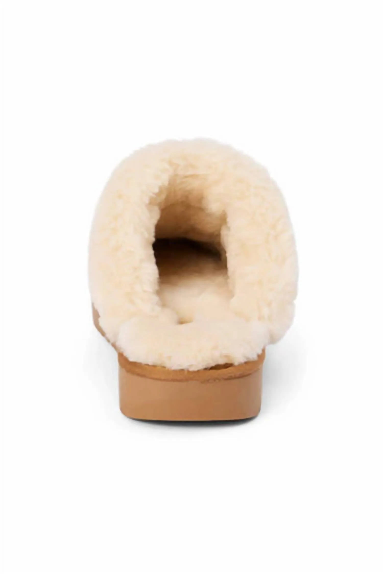 Women's Fur Slipper In Chestnut