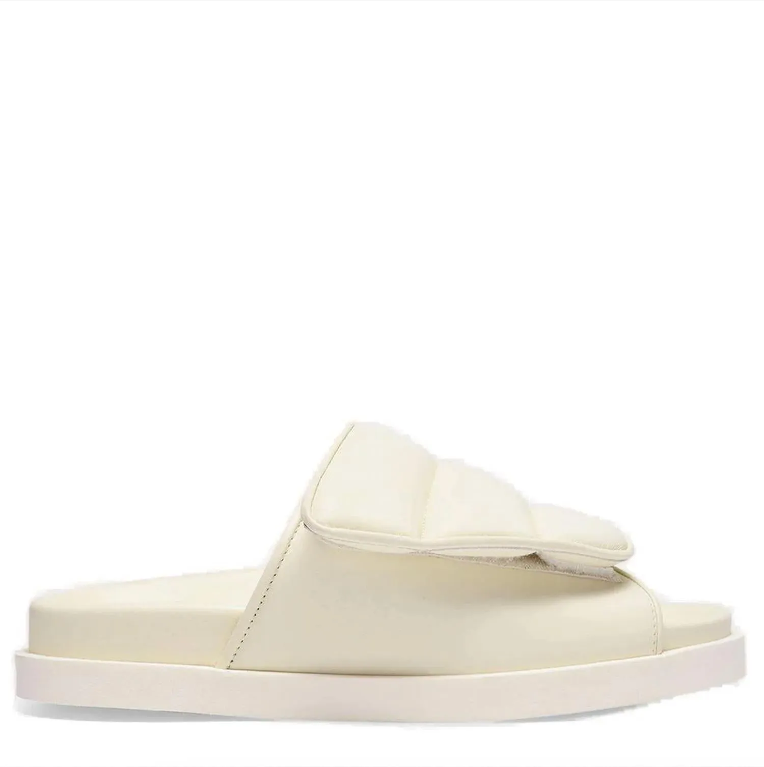 Women's Gia 3 Padded Leather Slides In Ivory