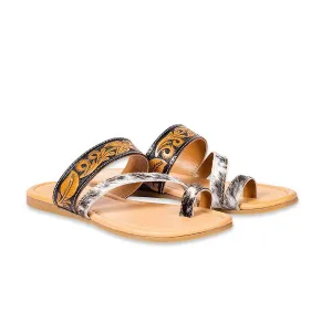 Women's Greta Lee Sandals In Brown/black/white