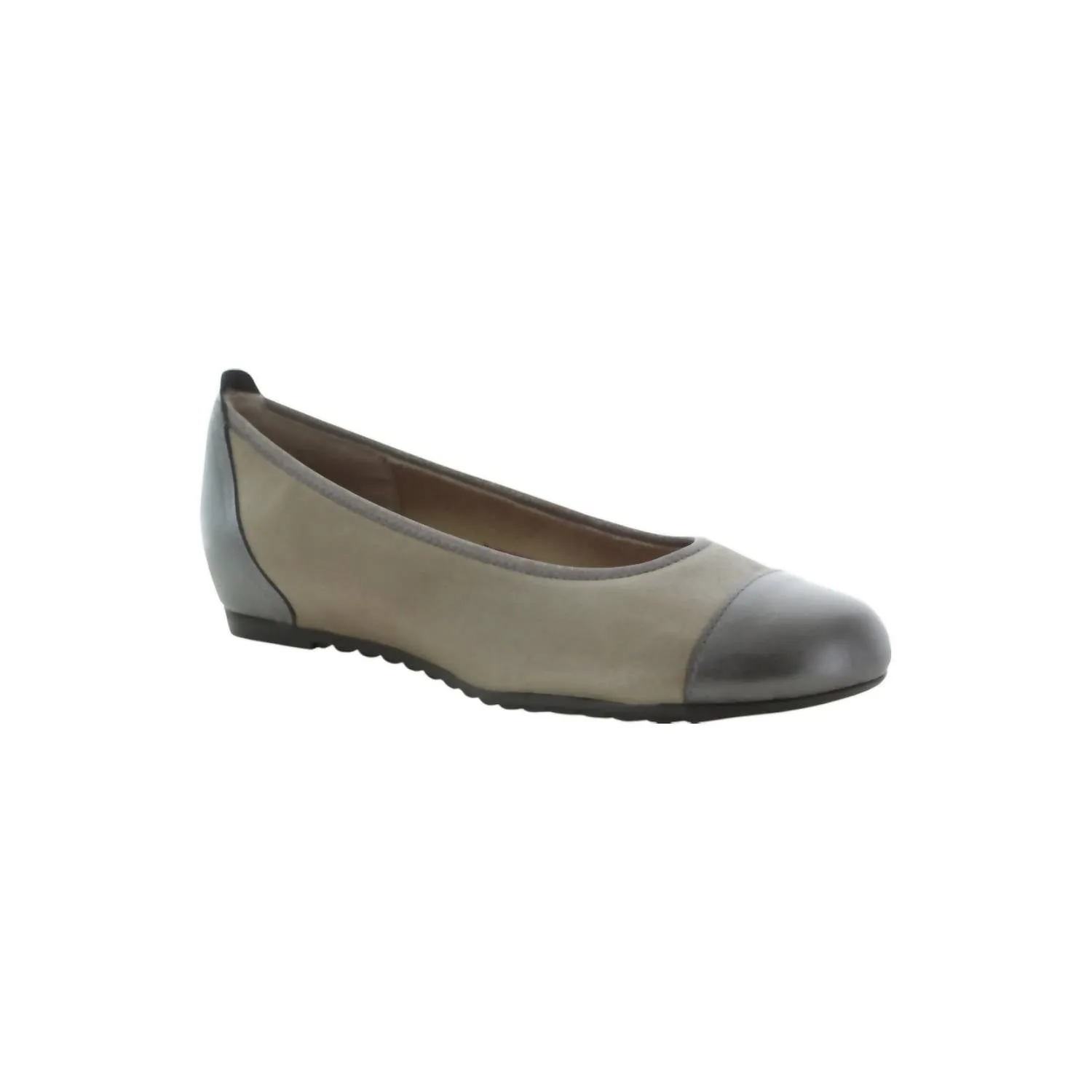 Women's Henlee Slip On Sandals In Taupe Shimmer, Pewter Kid Leather