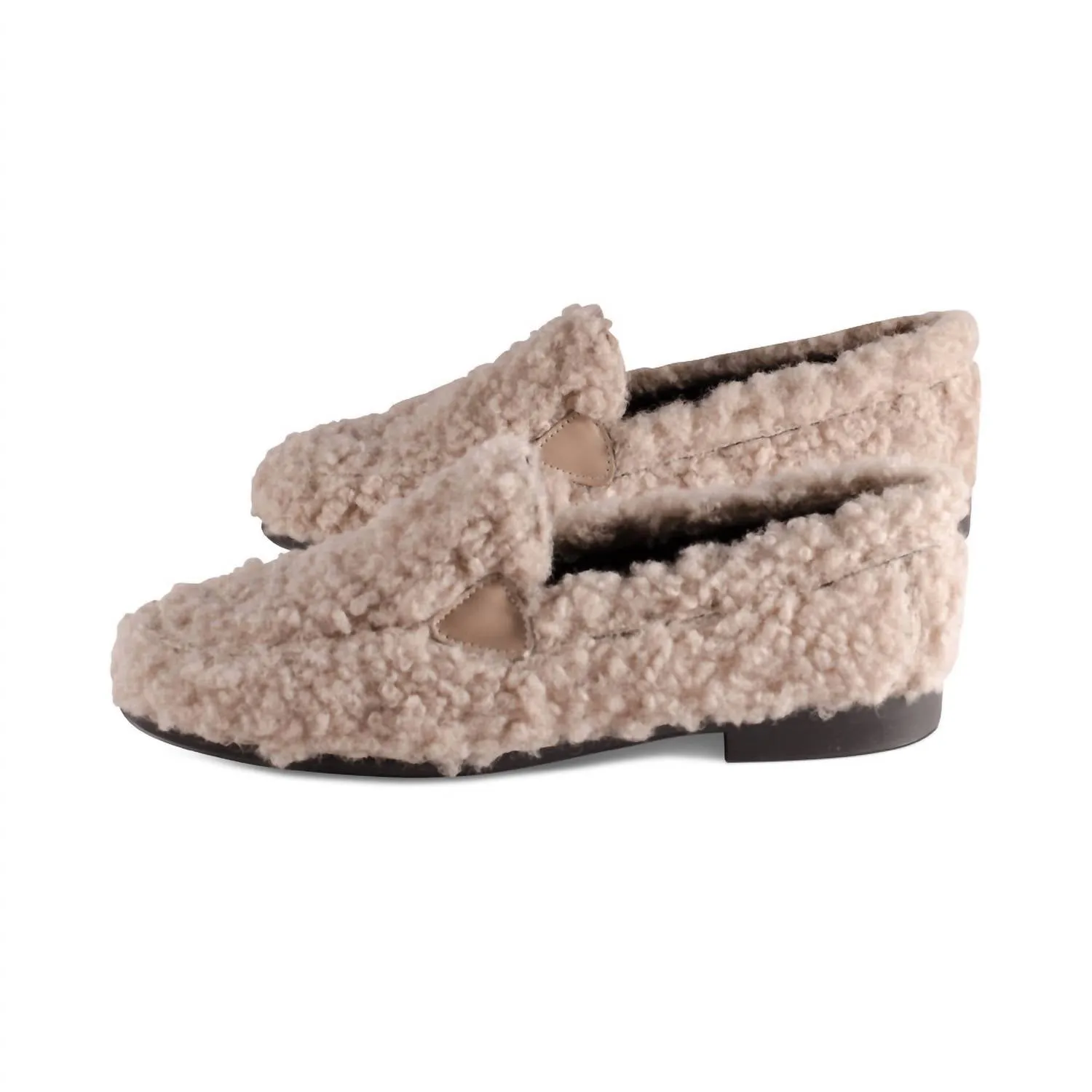 Women's Holly Slip On In Natural Sherpa