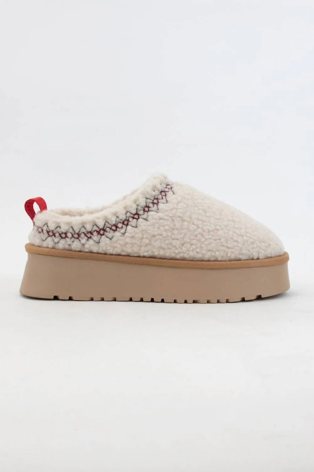 Women's Isaac Platform Sherpa Slipper In Off White
