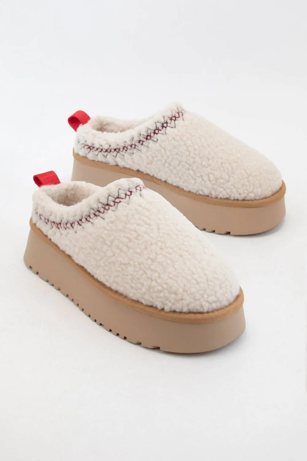 Women's Isaac Platform Sherpa Slipper In Off White