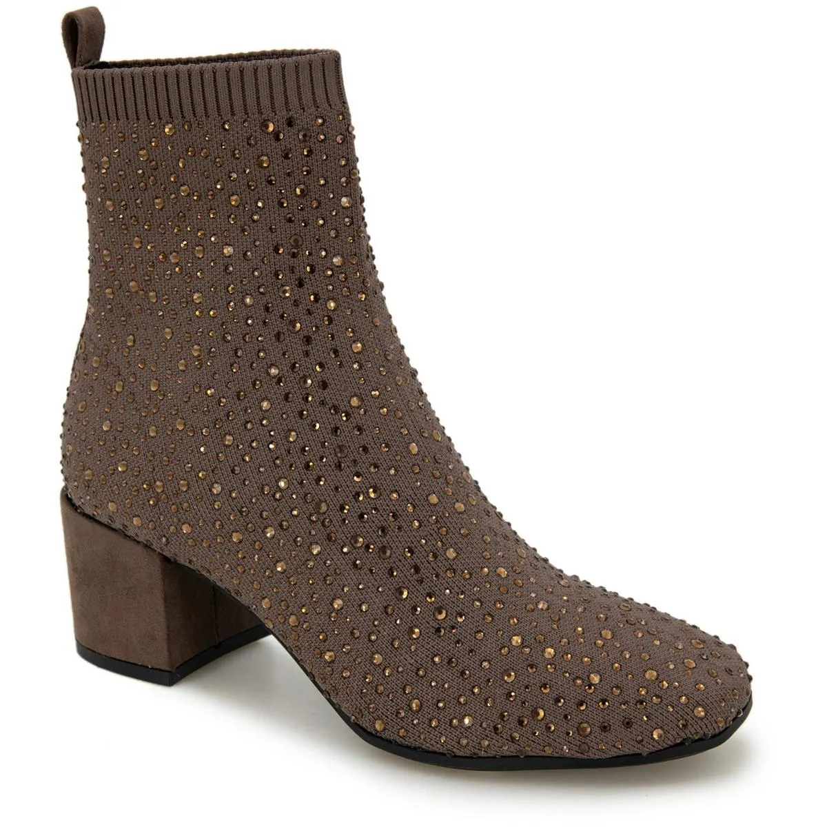 Womens Jeweled Man Made Mid-Calf Boots
