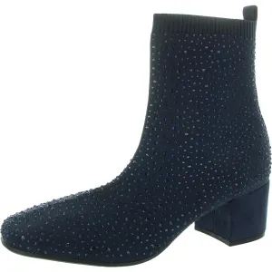 Womens Jeweled Man Made Mid-Calf Boots