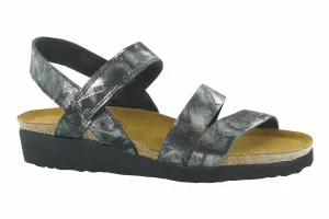 Women's Kayla Sandal In Metallic Onyx Lthr