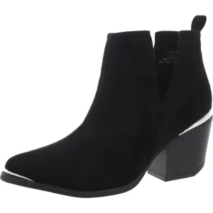 Womens Laceless Faux Suede Shooties
