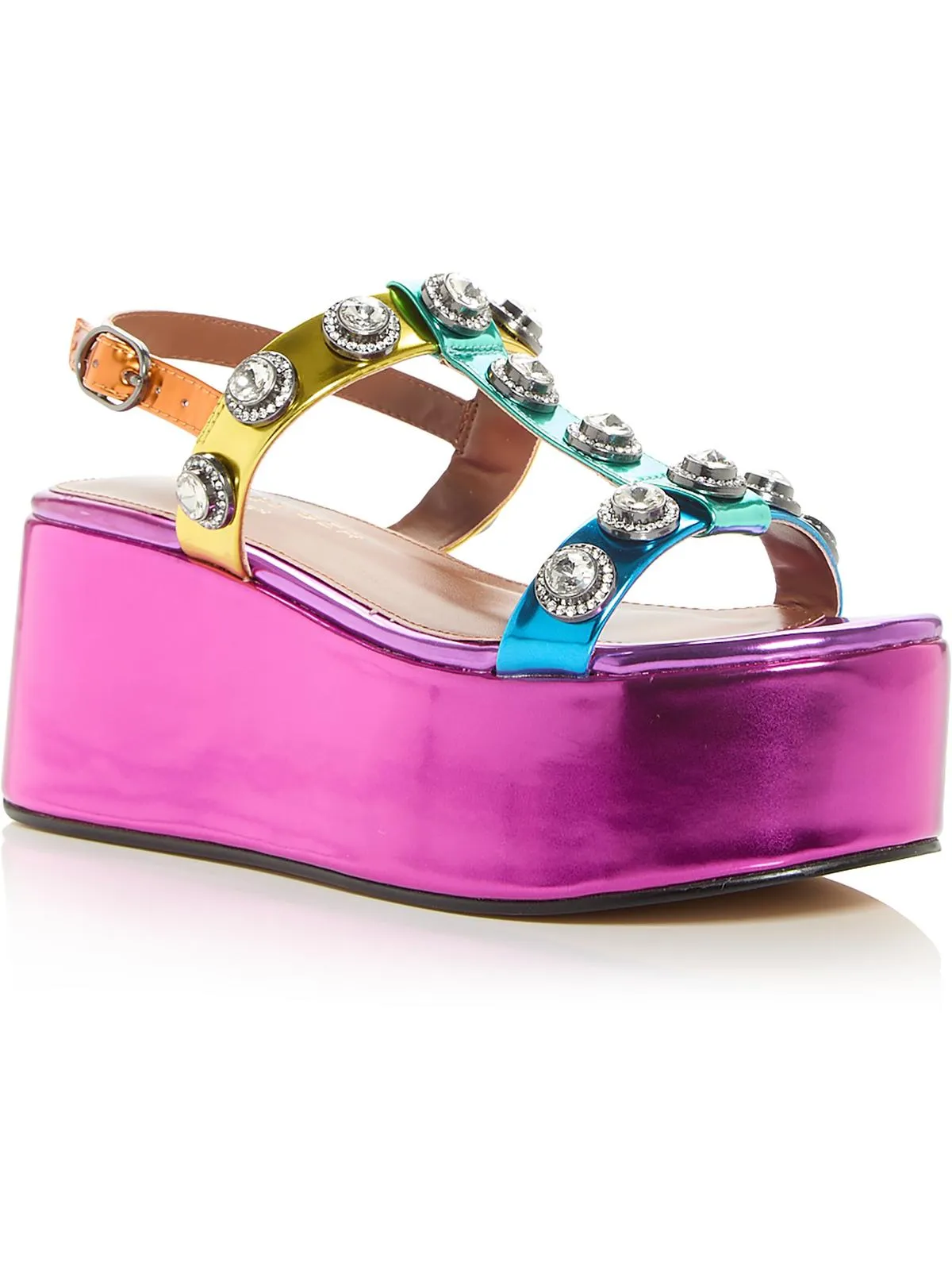 Womens Leather Block Heel Heels