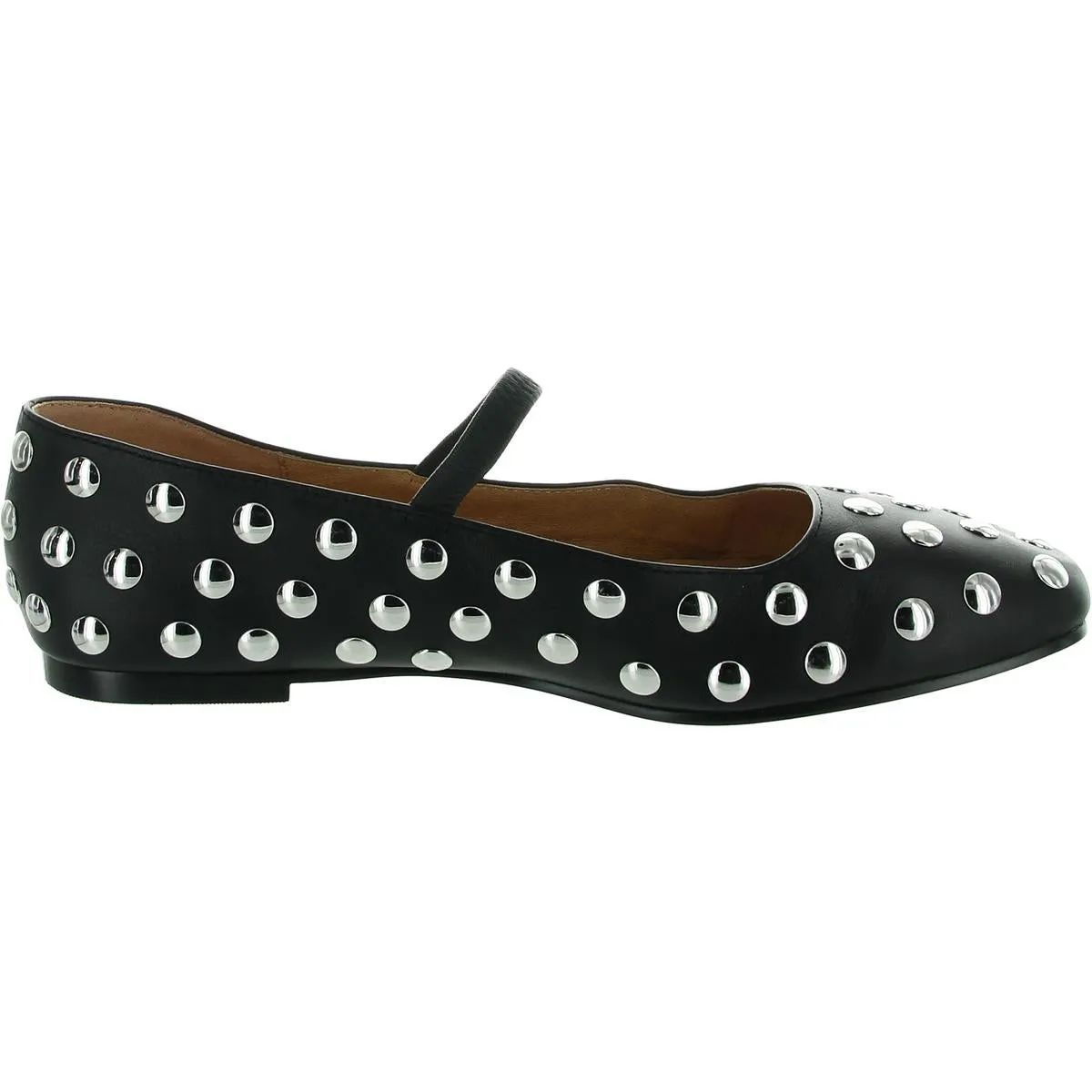 Womens Leather Flat Mary Janes