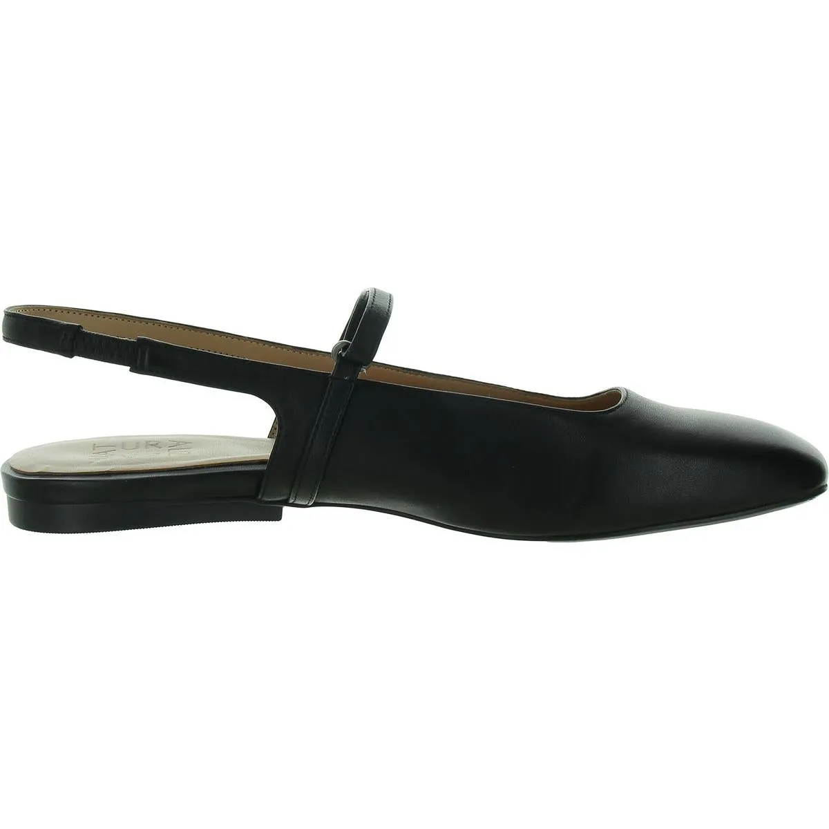 Womens Leather Slip On Slingbacks