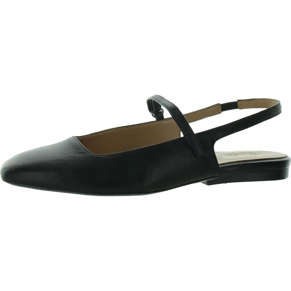 Womens Leather Slip On Slingbacks