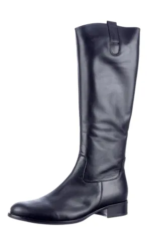 Women's Leather Tall Boots In Black