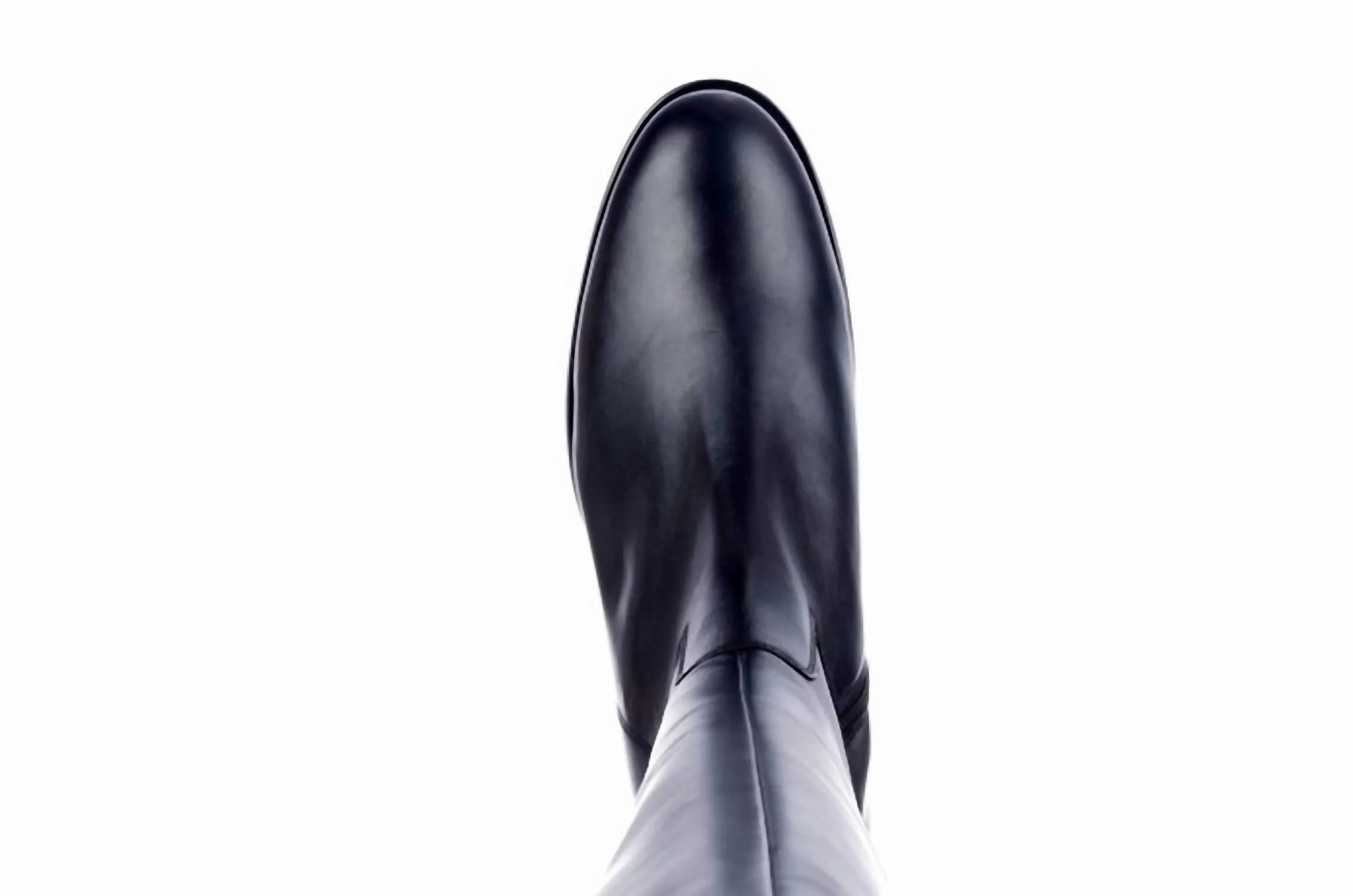 Women's Leather Tall Boots In Black