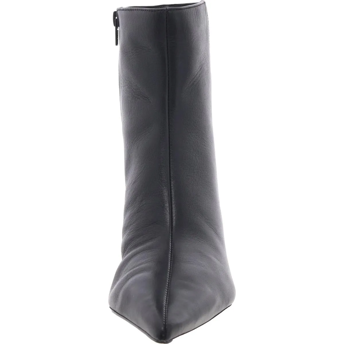 Womens Leather Zip Up Ankle Boots