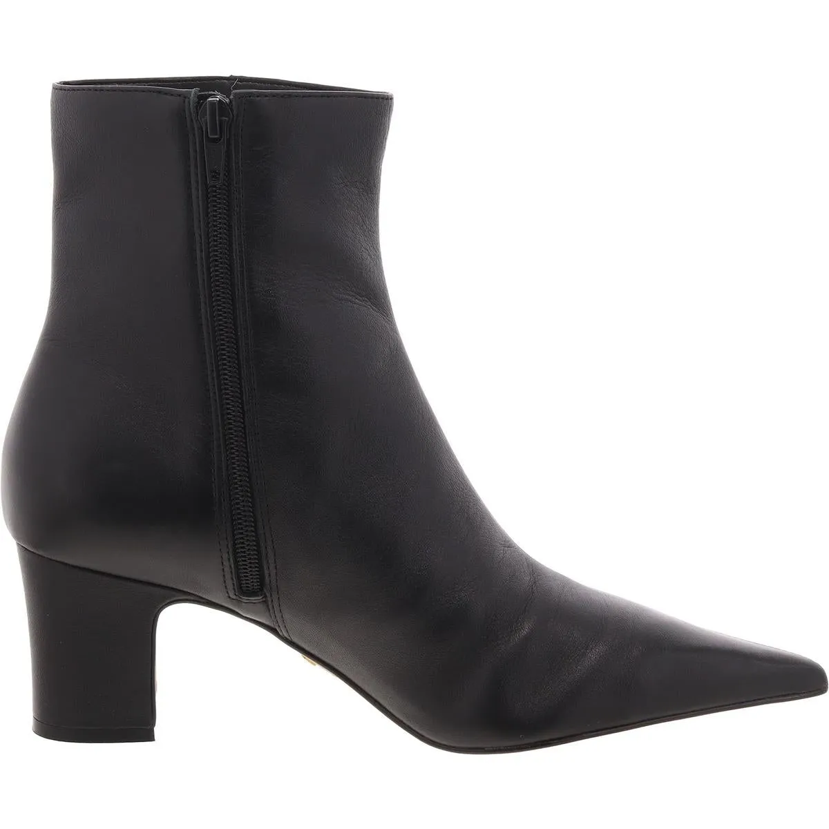 Womens Leather Zip Up Ankle Boots